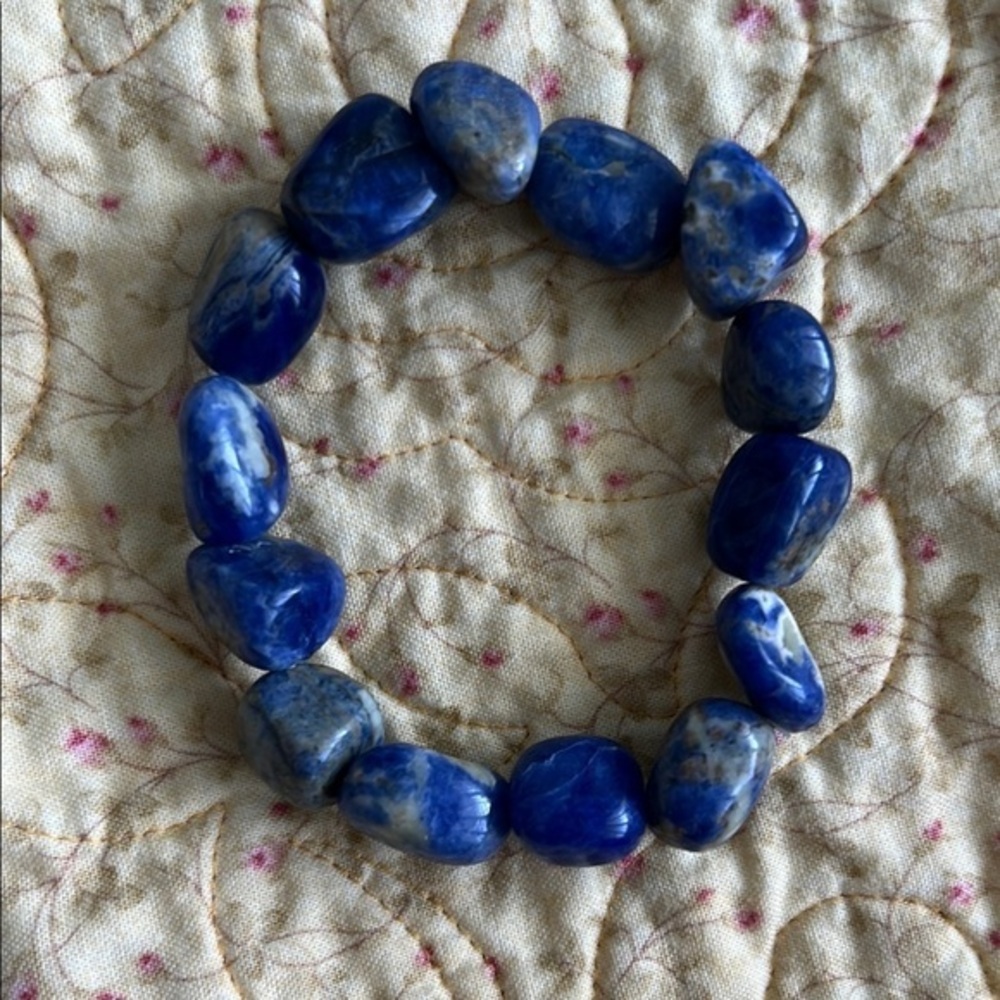 Blue Stone Beaded Bracelet